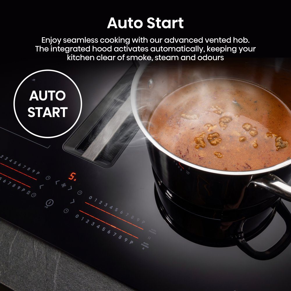Hisense 83cm Air Venting Induction Hob HEH8432BSCWF - Black Hisense 83cm Air Venting Induction Hob HEH8432BSCWF - Black