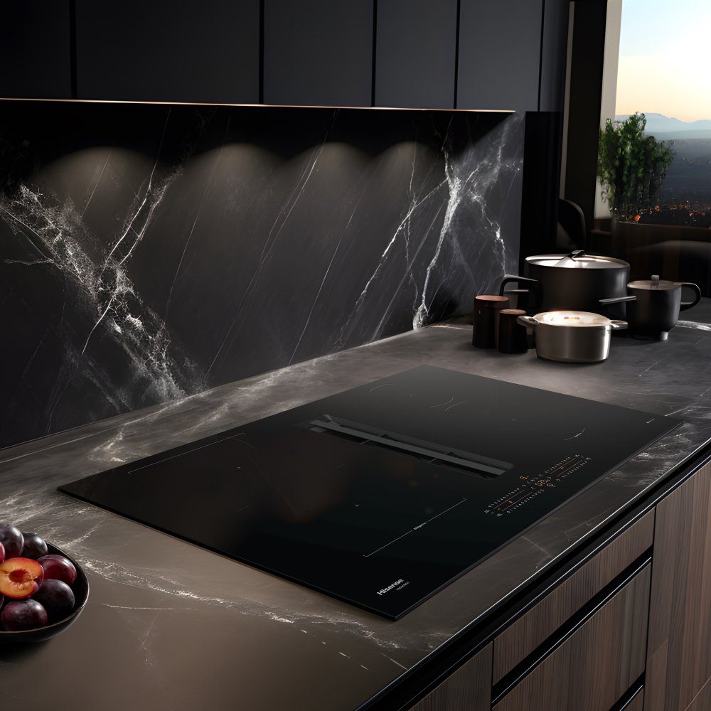 Hisense 83cm Air Venting Induction Hob HEH8432BSCWF - Black Hisense 83cm Air Venting Induction Hob HEH8432BSCWF - Black