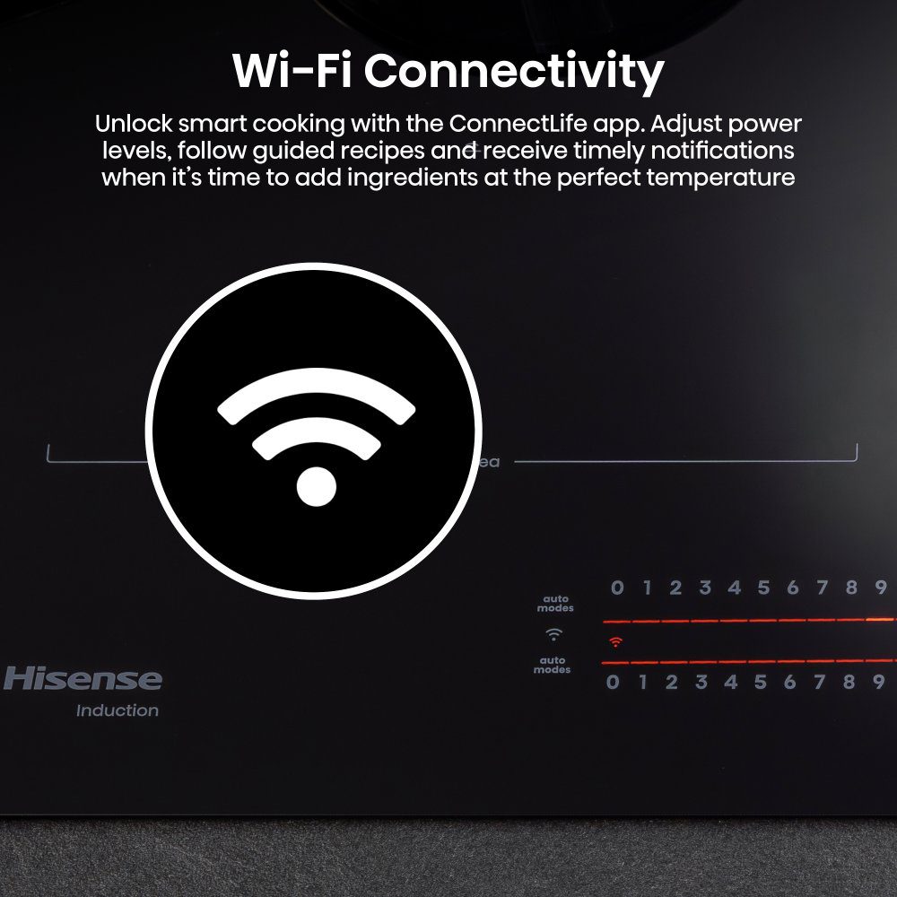 Hisense 83cm Air Venting Induction Hob HEH8432BSCWF - Black Hisense 83cm Air Venting Induction Hob HEH8432BSCWF - Black