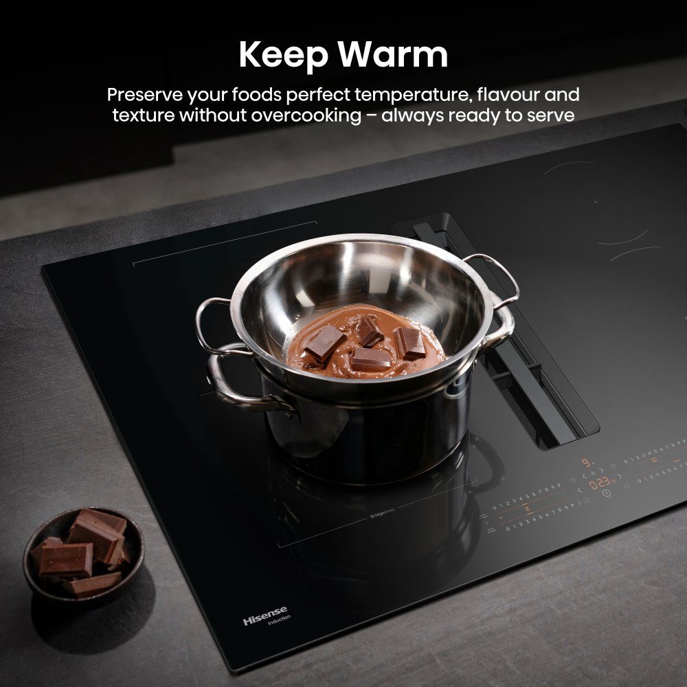 Hisense 83cm Air Venting Induction Hob HEH8432BSCWF - Black Hisense 83cm Air Venting Induction Hob HEH8432BSCWF - Black