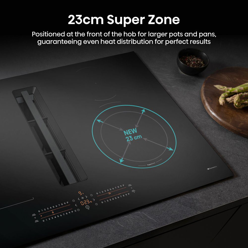 Hisense 83cm Air Venting Induction Hob HEH8432BSCWF - Black Hisense 83cm Air Venting Induction Hob HEH8432BSCWF - Black