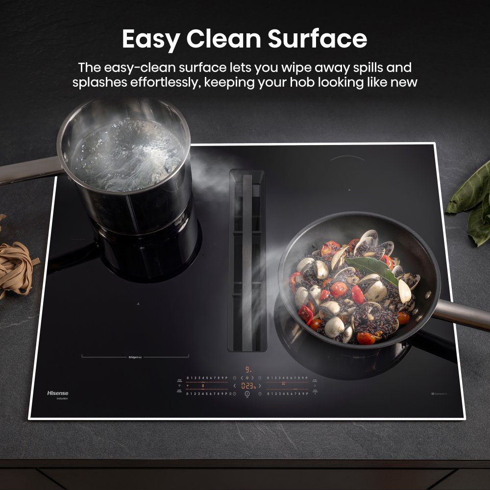 Hisense 83cm Air Venting Induction Hob HEH8432BSCWF - Black Hisense 83cm Air Venting Induction Hob HEH8432BSCWF - Black