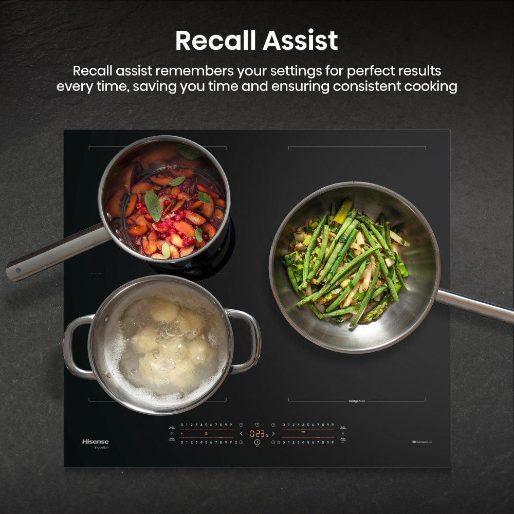 Hisense 60cm 4 Zone Area Flex Induction Hob HI6442BSCWF - Black Hisense 60cm 4 Zone Area Flex Induction Hob HI6442BSCWF - Black