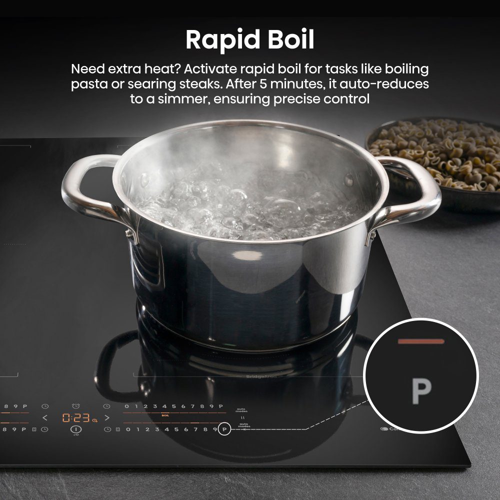 Hisense 60cm 4 Zone Area Flex Induction Hob HI6442BSCWF - Black Hisense 60cm 4 Zone Area Flex Induction Hob HI6442BSCWF - Black