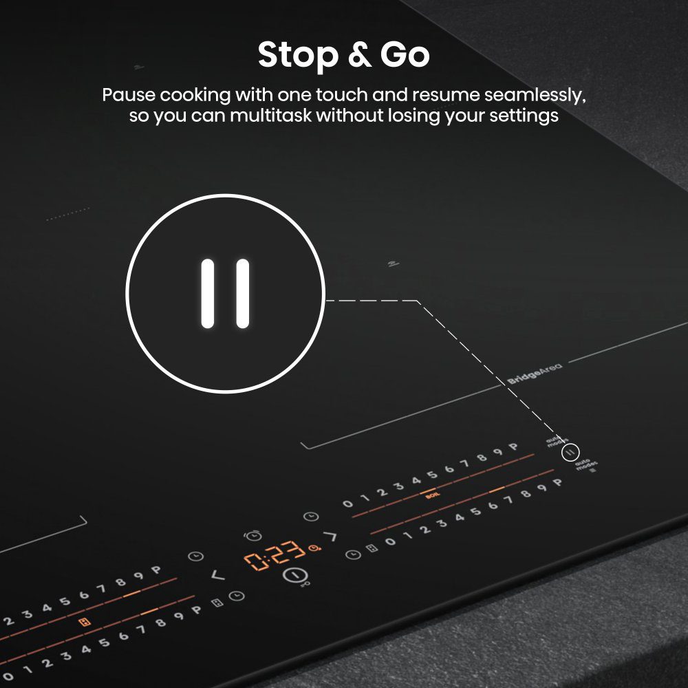 Hisense 60cm 4 Zone Area Flex Induction Hob HI6442BSCWF - Black Hisense 60cm 4 Zone Area Flex Induction Hob HI6442BSCWF - Black