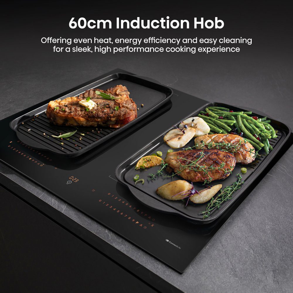Hisense 60cm 4 Zone Area Flex Induction Hob HI6443BSCWF - Black Hisense 60cm 4 Zone Area Flex Induction Hob HI6443BSCWF - Black