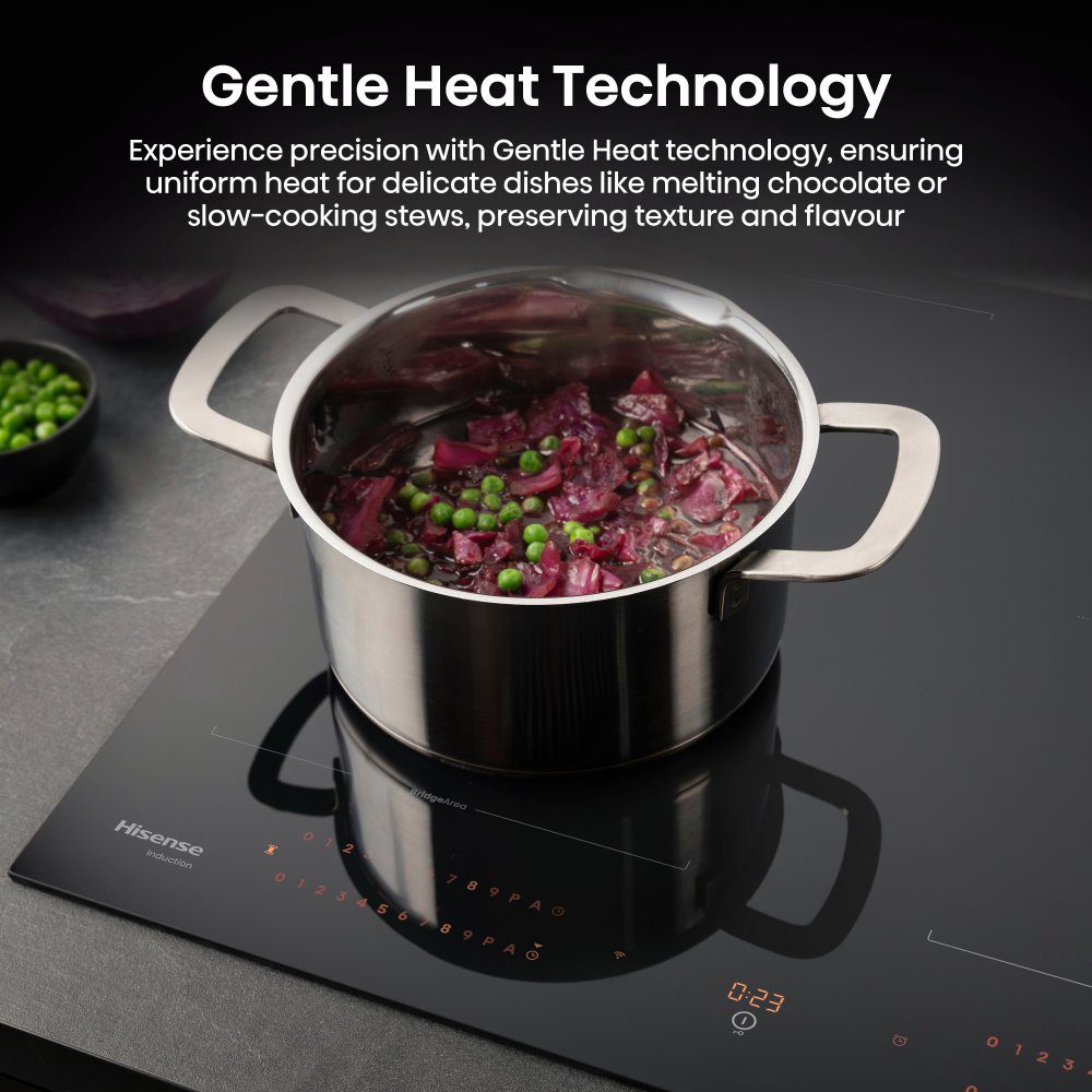 Hisense 60cm 4 Zone Area Flex Induction Hob HI6443BSCWF - Black Hisense 60cm 4 Zone Area Flex Induction Hob HI6443BSCWF - Black