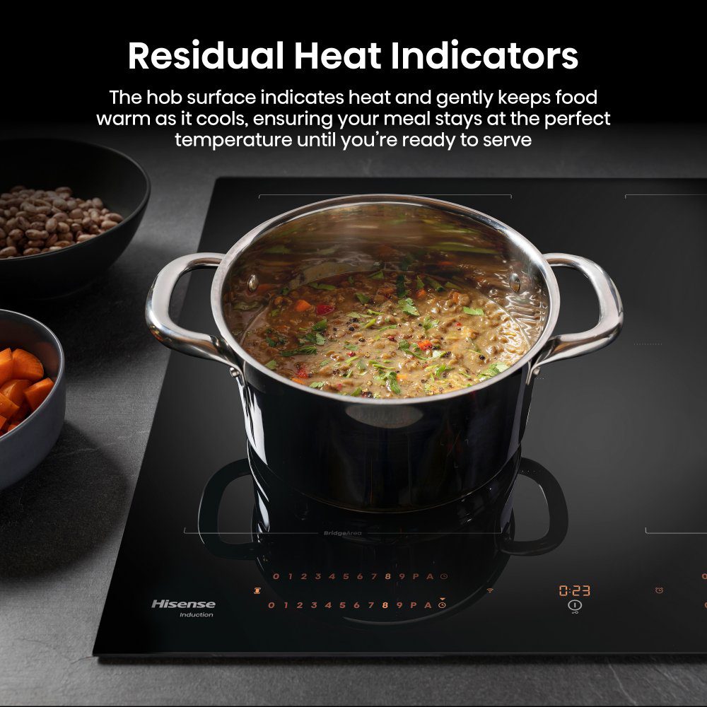 Hisense 60cm 4 Zone Area Flex Induction Hob HI6443BSCWF - Black Hisense 60cm 4 Zone Area Flex Induction Hob HI6443BSCWF - Black