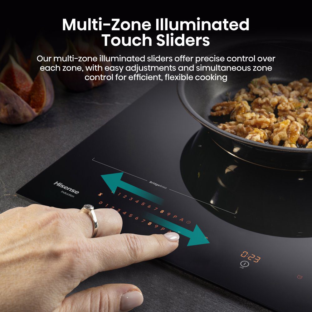 Hisense 60cm 4 Zone Area Flex Induction Hob HI6443BSCWF - Black Hisense 60cm 4 Zone Area Flex Induction Hob HI6443BSCWF - Black