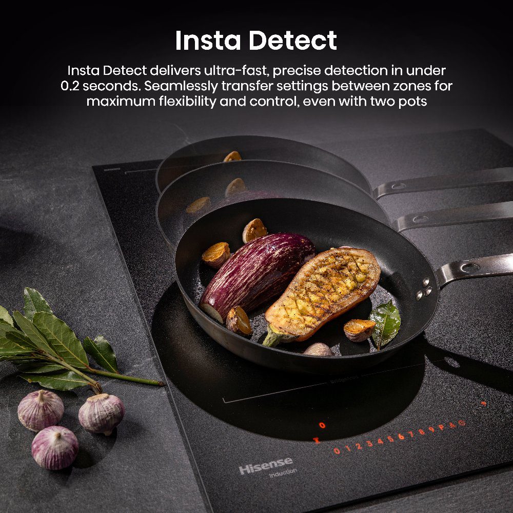 Hisense 60cm 4 Zone AntiScratch Area Flex Induction Hob HI6443SRWF - Black Hisense 60cm 4 Zone AntiScratch Area Flex Induction Hob HI6443SRWF - Black