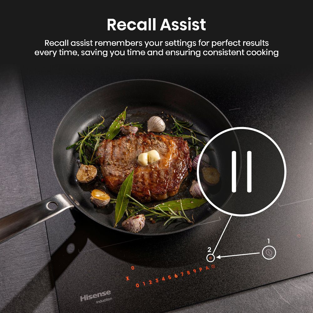 Hisense 60cm 4 Zone AntiScratch Area Flex Induction Hob HI6443SRWF - Black Hisense 60cm 4 Zone AntiScratch Area Flex Induction Hob HI6443SRWF - Black