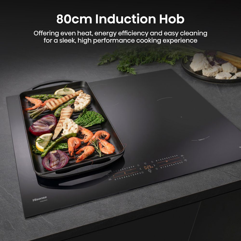 Hisense 80cm 4 Zone Induction Hob HI8432BSCWF - Black Hisense 80cm 4 Zone Induction Hob HI8432BSCWF - Black