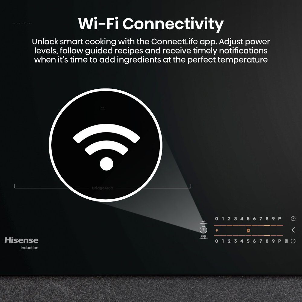 Hisense 80cm 4 Zone Induction Hob HI8432BSCWF - Black Hisense 80cm 4 Zone Induction Hob HI8432BSCWF - Black