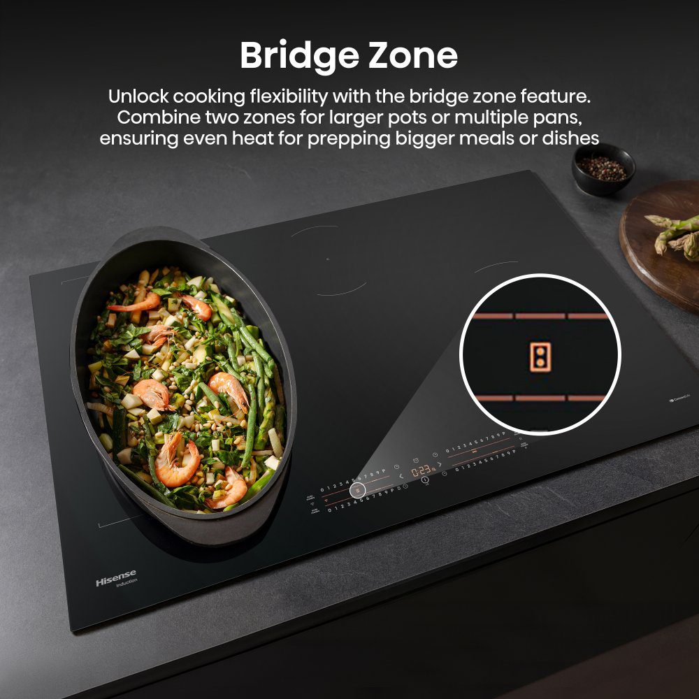 Hisense 80cm 4 Zone Induction Hob HI8432BSCWF - Black Hisense 80cm 4 Zone Induction Hob HI8432BSCWF - Black