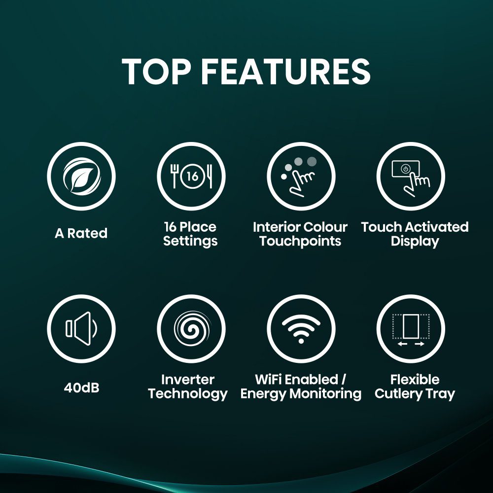 Hisense 60cm Freestanding Dishwasher HS673A90WUK - White Hisense 60cm Freestanding Dishwasher HS673A90WUK - White