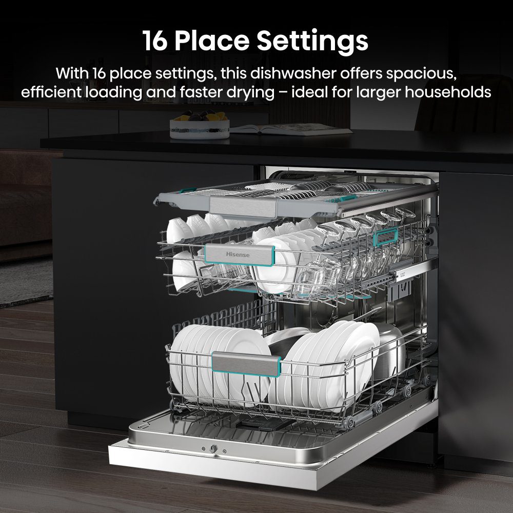 Hisense 60cm Freestanding Dishwasher HS673A90WUK - White Hisense 60cm Freestanding Dishwasher HS673A90WUK - White