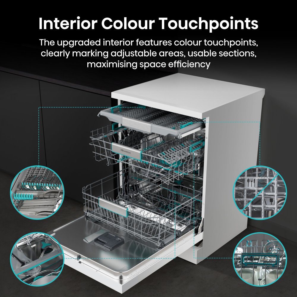 Hisense 60cm Freestanding Dishwasher HS673A90WUK - White Hisense 60cm Freestanding Dishwasher HS673A90WUK - White