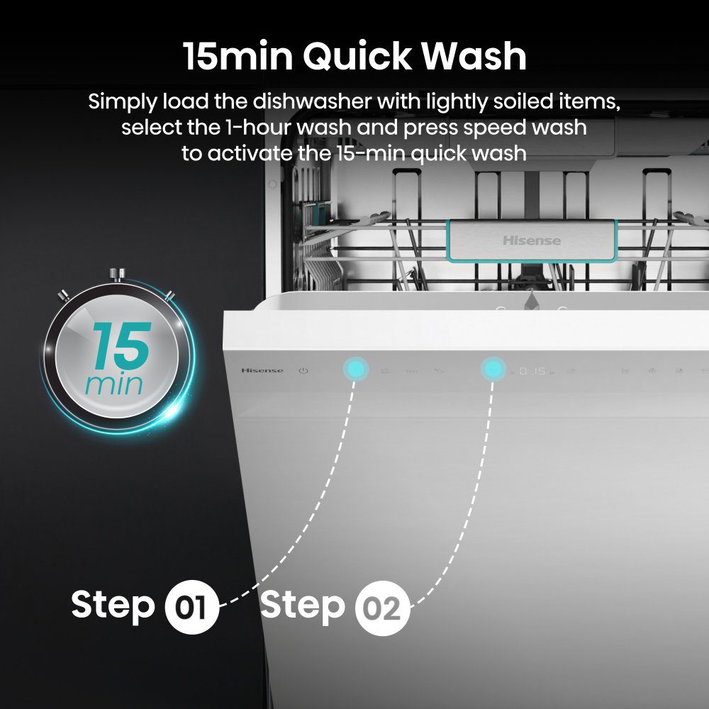 Hisense 60cm Freestanding Dishwasher HS673A90WUK - White Hisense 60cm Freestanding Dishwasher HS673A90WUK - White