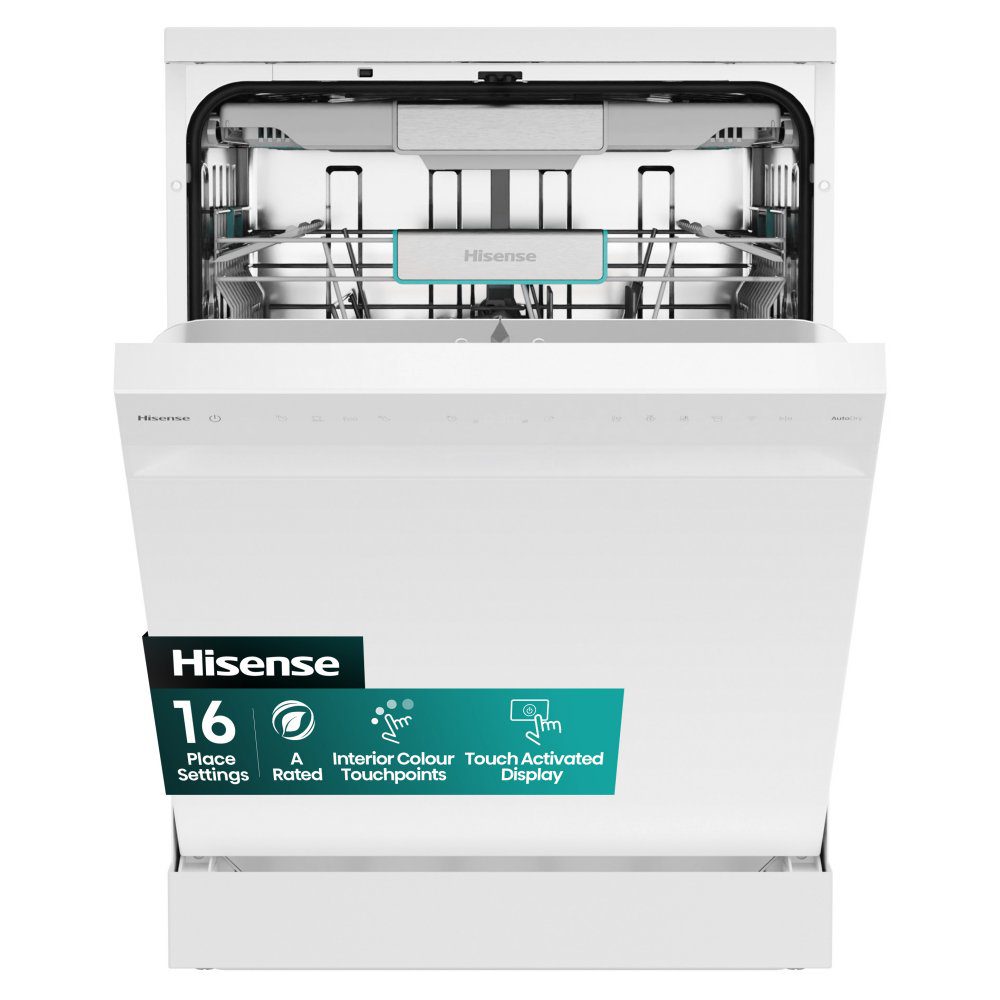 Hisense 60cm Freestanding Dishwasher HS673A90WUK - White Hisense 60cm Freestanding Dishwasher HS673A90WUK - White