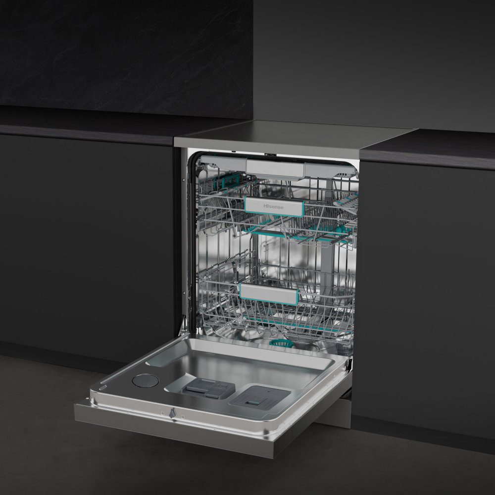 Hisense 60cm Freestanding AutoDose Dishwasher HS693A90XADUK - Silver Hisense 60cm Freestanding AutoDose Dishwasher HS693A90XADUK - Silver