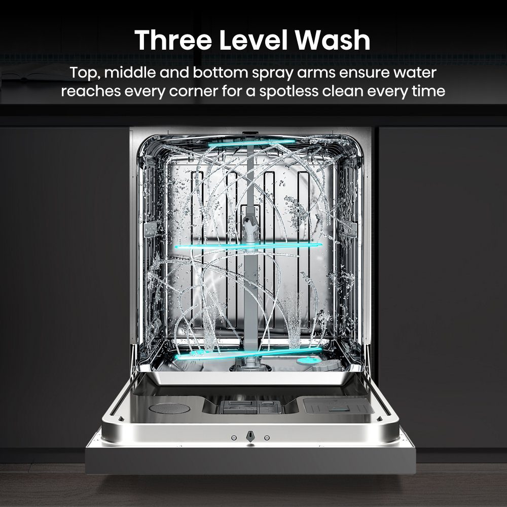 Hisense 60cm Freestanding AutoDose Dishwasher HS693A90XADUK - Silver Hisense 60cm Freestanding AutoDose Dishwasher HS693A90XADUK - Silver