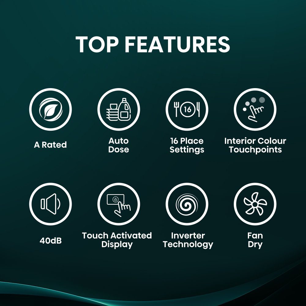 Hisense 60cm Freestanding AutoDose Dishwasher HS693A90XADUK - Silver Hisense 60cm Freestanding AutoDose Dishwasher HS693A90XADUK - Silver
