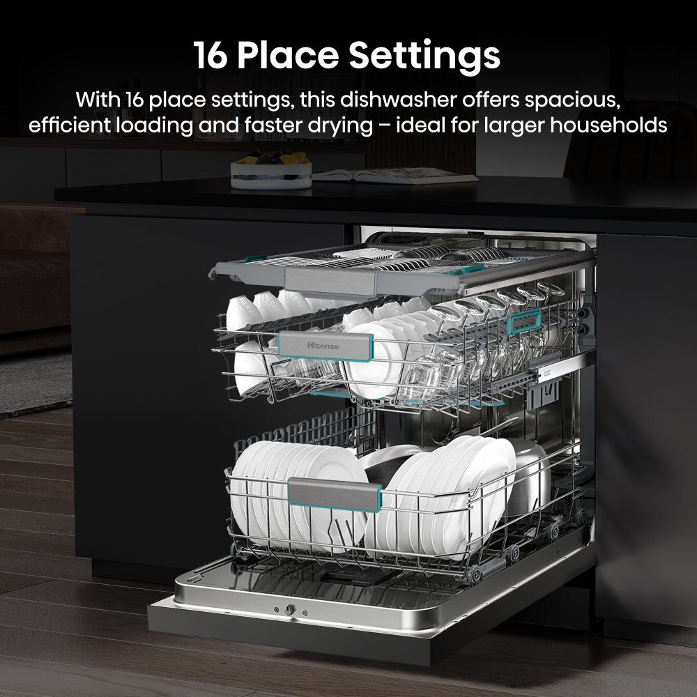 Hisense 60cm Freestanding AutoDose Dishwasher HS693A90XADUK - Silver Hisense 60cm Freestanding AutoDose Dishwasher HS693A90XADUK - Silver