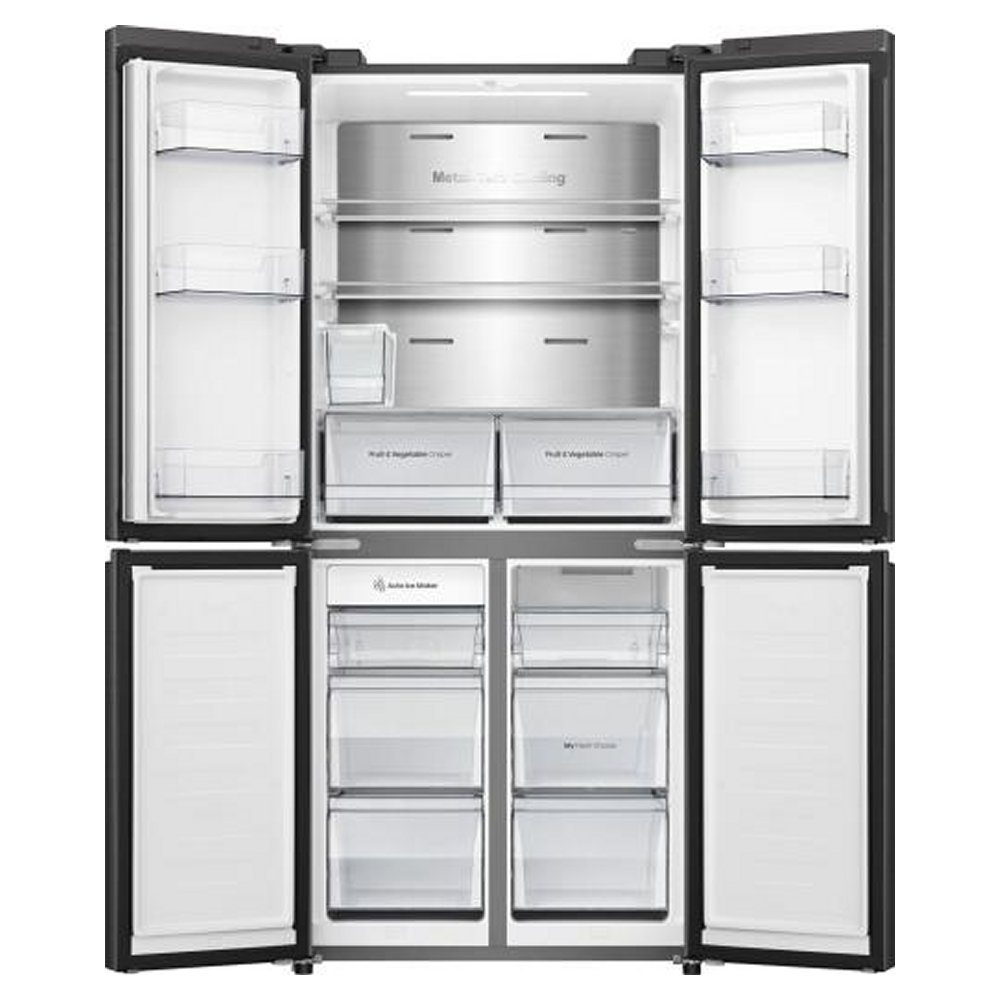 Hisense 79cm PureFlat Four Door Fridge Freezer Ice & Water Non Plumbed RQ5P470SYFD - Black Hisense 79cm PureFlat Four Door Fridge Freezer Ice & Water Non Plumbed RQ5P470SYFD - Black