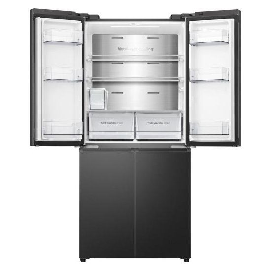 Hisense 79cm PureFlat Four Door Fridge Freezer Ice & Water Non Plumbed RQ5P470SYFD - Black Hisense 79cm PureFlat Four Door Fridge Freezer Ice & Water Non Plumbed RQ5P470SYFD - Black