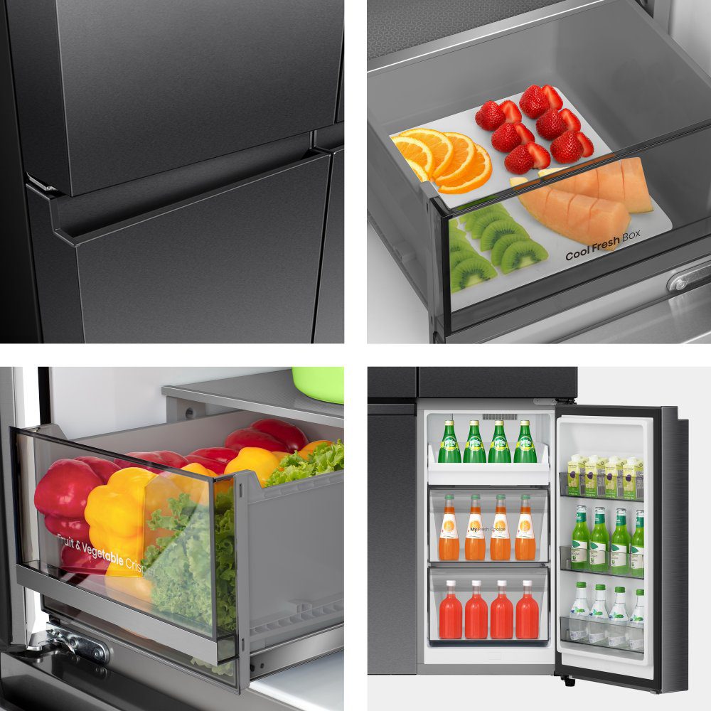 Hisense PureFlex Four Door Fridge Freezer RQ5P640SSKD - Black Steel Hisense PureFlex Four Door Fridge Freezer RQ5P640SSKD - Black Steel
