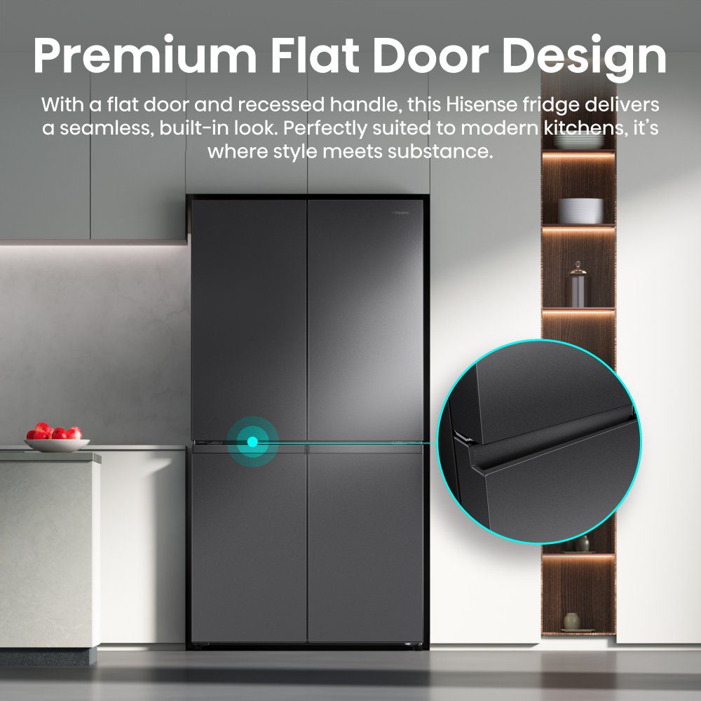 Hisense PureFlex Four Door Fridge Freezer RQ5P640SSKD - Black Steel Hisense PureFlex Four Door Fridge Freezer RQ5P640SSKD - Black Steel