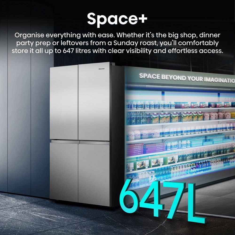 Hisense PureFlex Four Door Fridge Freezer RQ5P640SSSD - Stainless Steel Hisense PureFlex Four Door Fridge Freezer RQ5P640SSSD - Stainless Steel