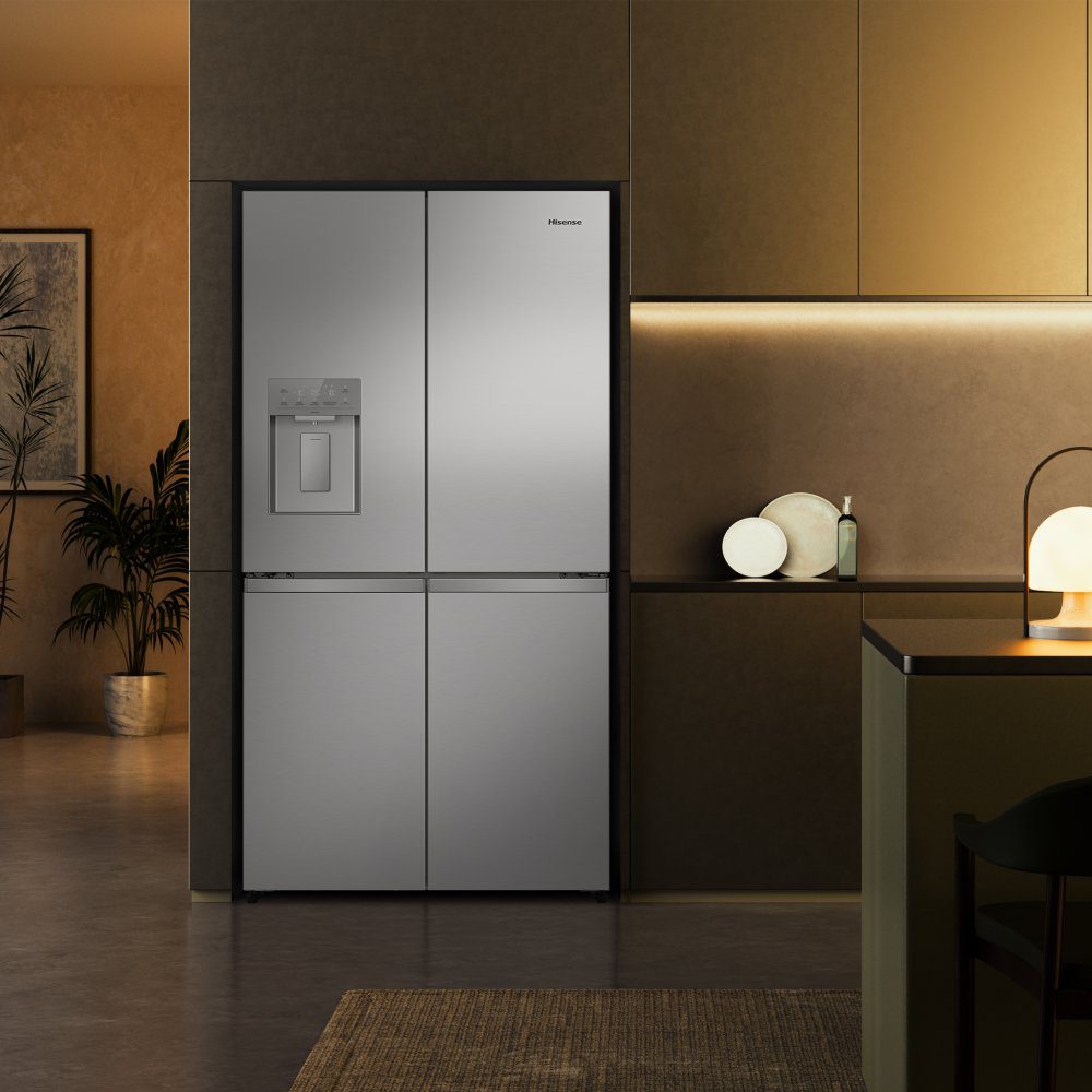 Hisense PureFlex Four Door Fridge Freezer Ice & Water Non Plumbed RQ5P640SYSD - Stainless Steel Hisense PureFlex Four Door Fridge Freezer Ice & Water Non Plumbed RQ5P640SYSD - Stainless Steel
