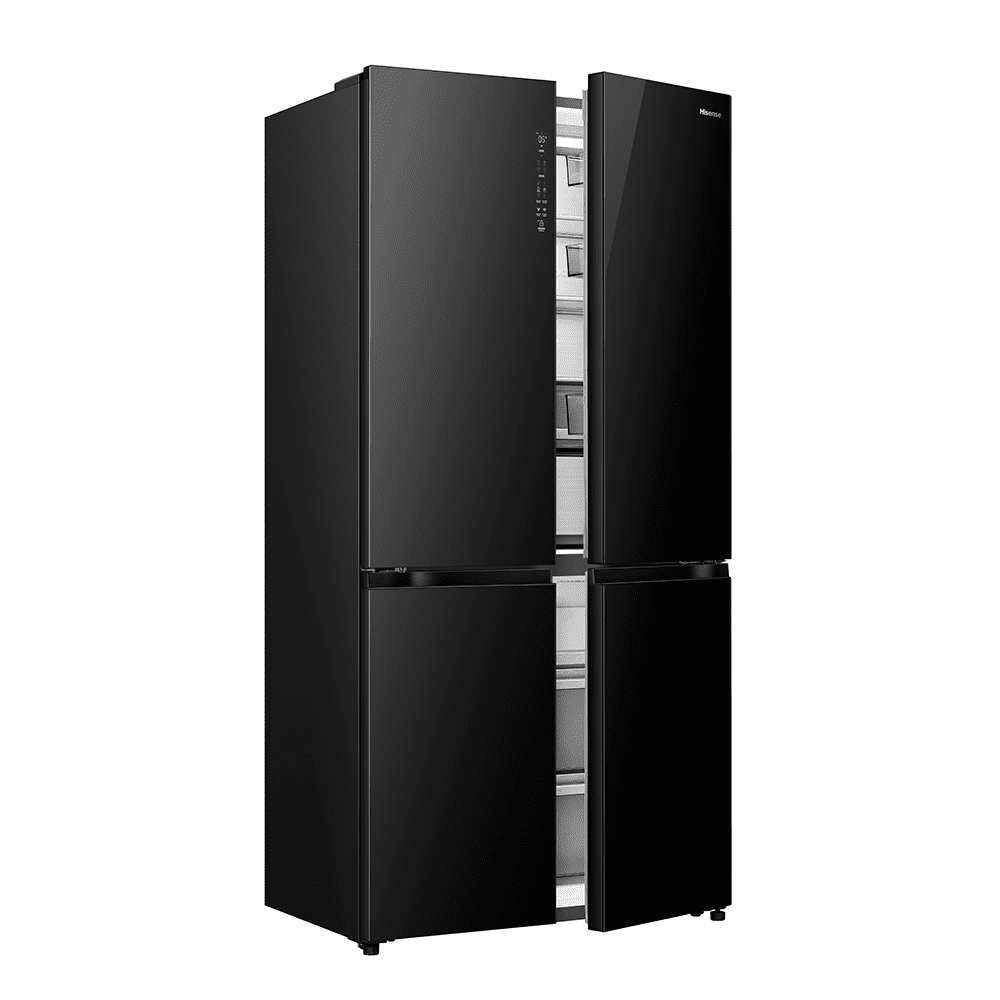Hisense Kitchenfit Four Door American Style Fridge Freezer RQ768N4GBE- Black Hisense Kitchenfit Four Door American Style Fridge Freezer RQ768N4GBE- Black