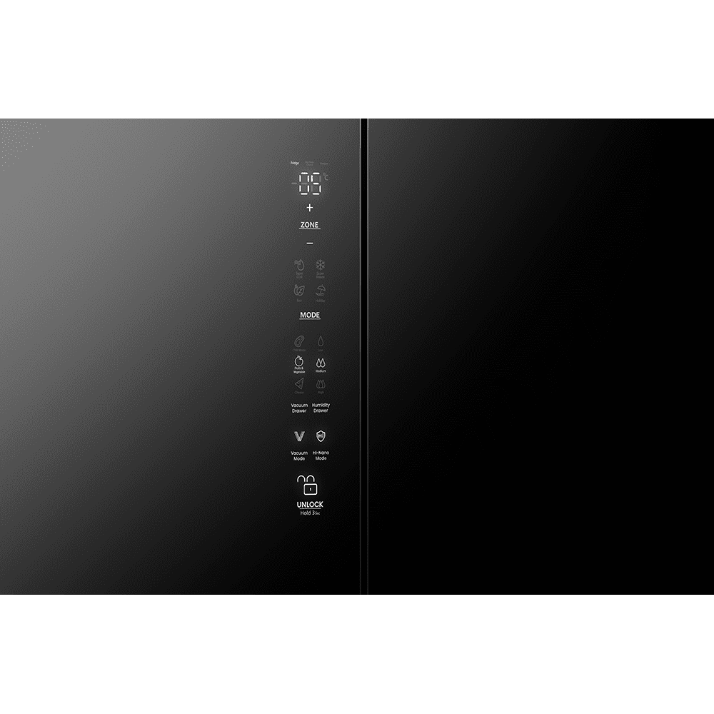 Hisense Kitchenfit Four Door American Style Fridge Freezer RQ768N4GBE- Black Hisense Kitchenfit Four Door American Style Fridge Freezer RQ768N4GBE- Black