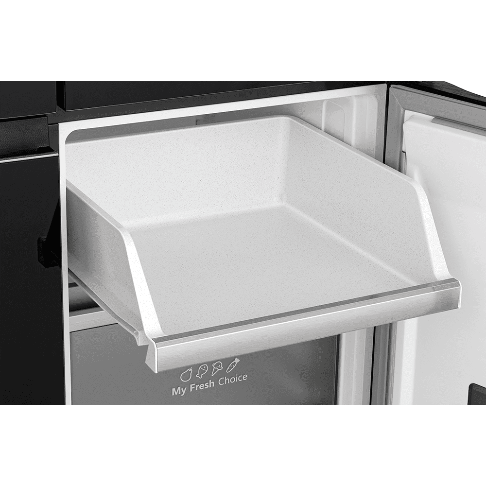 Hisense Kitchenfit Four Door American Style Fridge Freezer RQ768N4GBE- Black Hisense Kitchenfit Four Door American Style Fridge Freezer RQ768N4GBE- Black