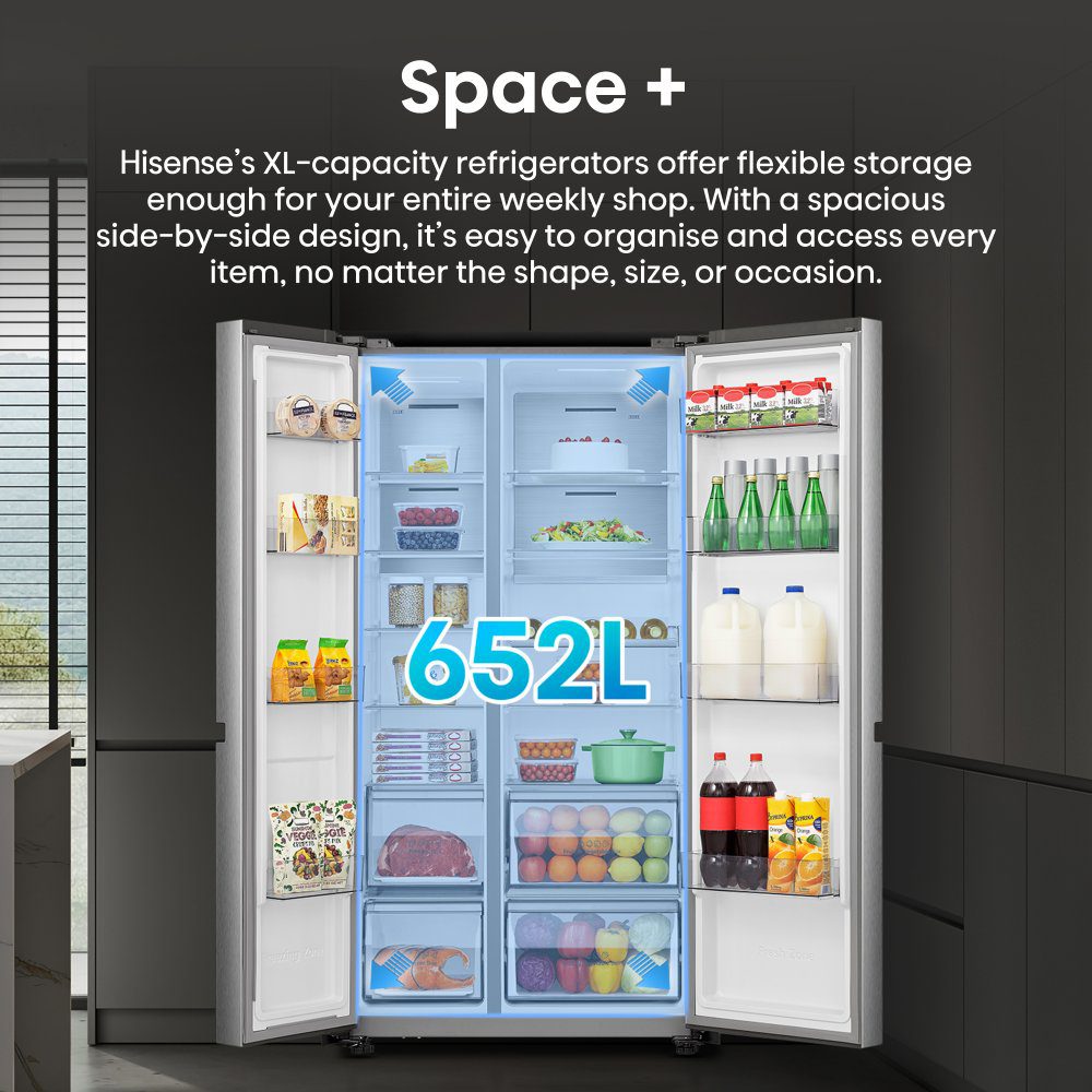 Hisense American Fridge Freezer Non Ice & Water RS5P668SSCC - Silver Hisense American Fridge Freezer Non Ice & Water RS5P668SSCC - Silver