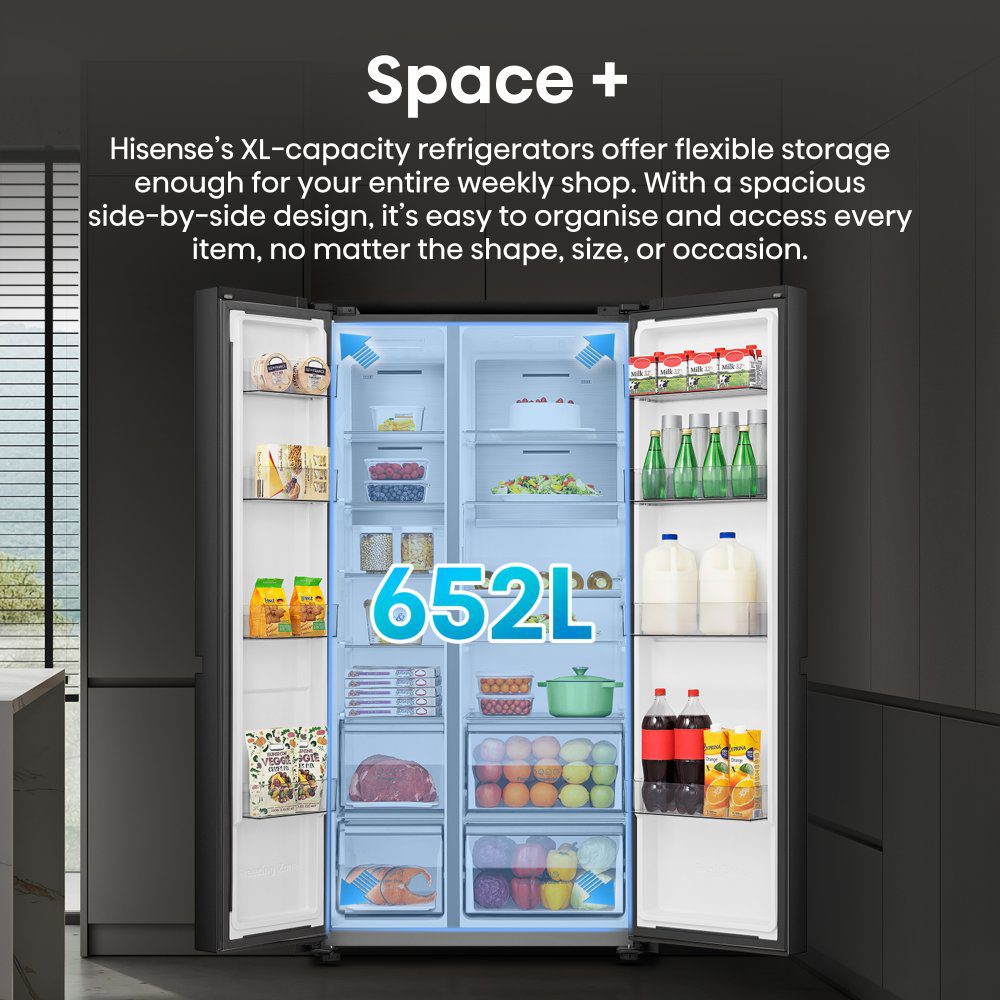 Hisense American Fridge Freezer Non Ice & Water RS5P668SSFC - BLACK Hisense American Fridge Freezer Non Ice & Water RS5P668SSFC - BLACK