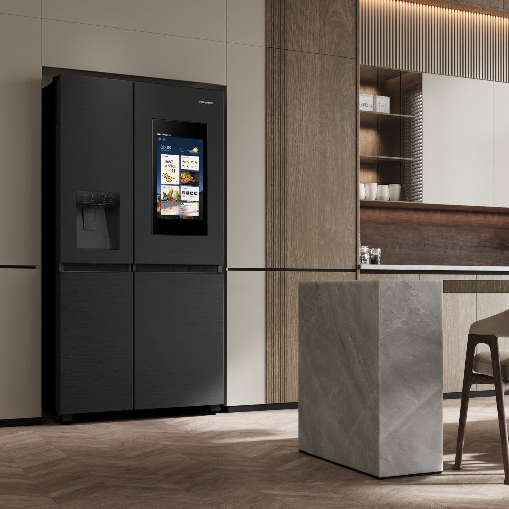 Hisense PureFlat Eclipse American Fridge Freezer With Ice & Water RS9P628GPFE - Black Steel Hisense PureFlat Eclipse American Fridge Freezer With Ice & Water RS9P628GPFE - Black Steel