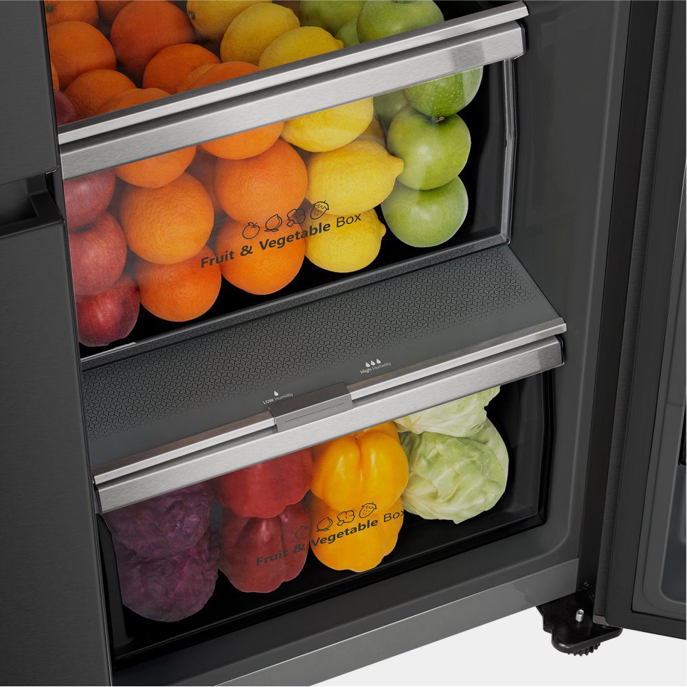 Hisense PureFlat Eclipse American Fridge Freezer With Ice & Water RS9P628GPFE - Black Steel Hisense PureFlat Eclipse American Fridge Freezer With Ice & Water RS9P628GPFE - Black Steel