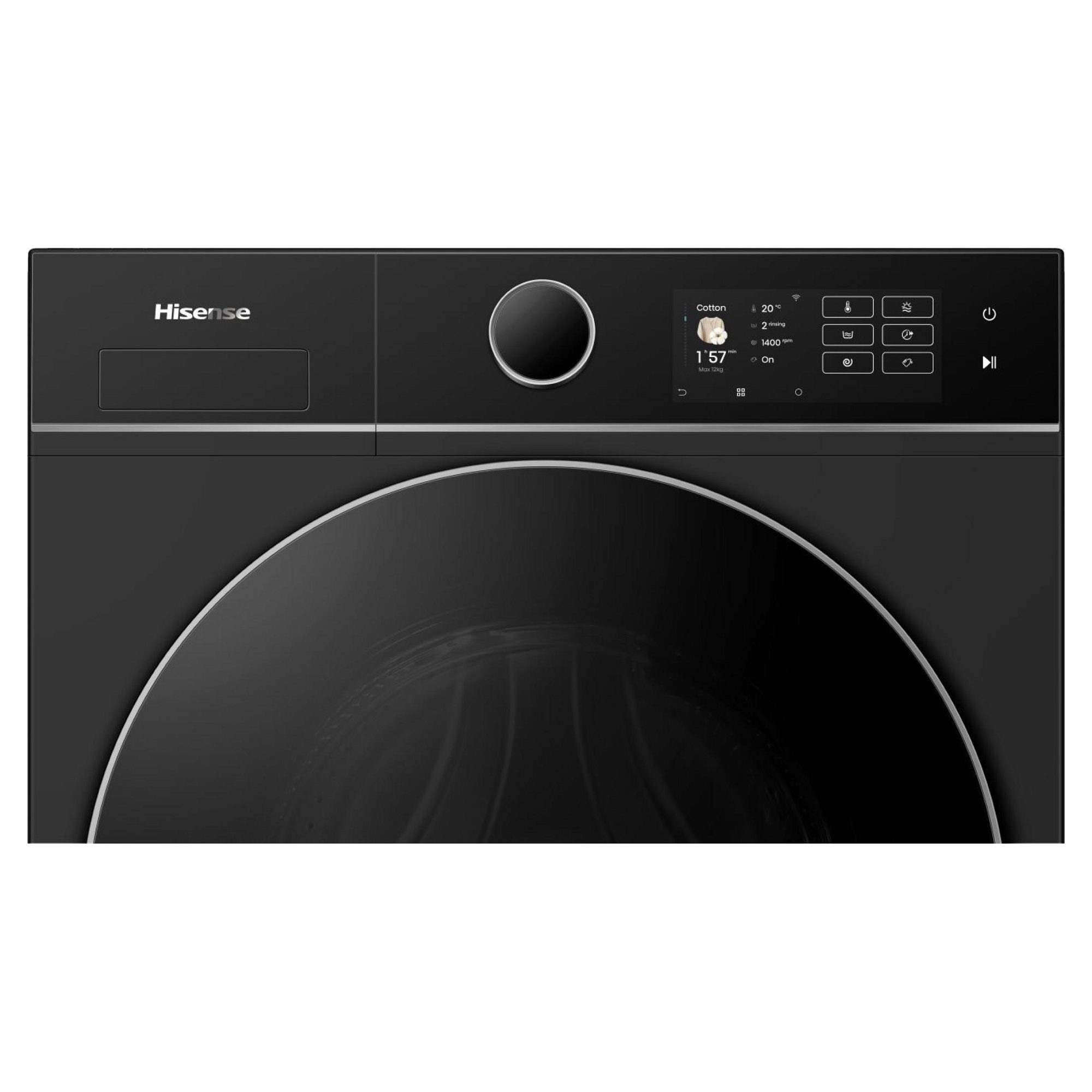 Hisense 12kg/8kg 5i Series Autodose WiFi Washer Dryer WD5I1245BBR - Black Hisense 12kg/8kg 5i Series Autodose WiFi Washer Dryer WD5I1245BBR - Black