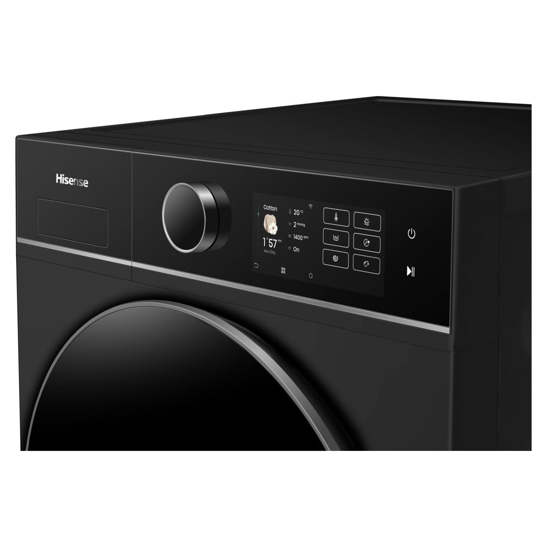 Hisense 12kg/8kg 5i Series Autodose WiFi Washer Dryer WD5I1245BBR - Black Hisense 12kg/8kg 5i Series Autodose WiFi Washer Dryer WD5I1245BBR - Black