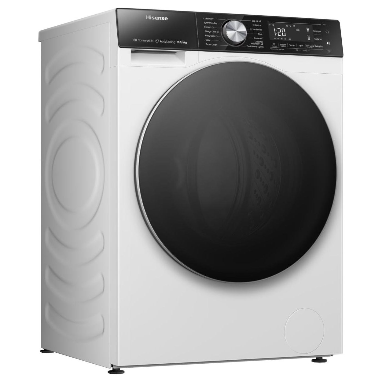 Hisense 10.5kg/6kg 5S Series Autodose WiFi Enabled Washer Dryer WD5S1045BW - White Hisense 10.5kg/6kg 5S Series Autodose WiFi Enabled Washer Dryer WD5S1045BW - White