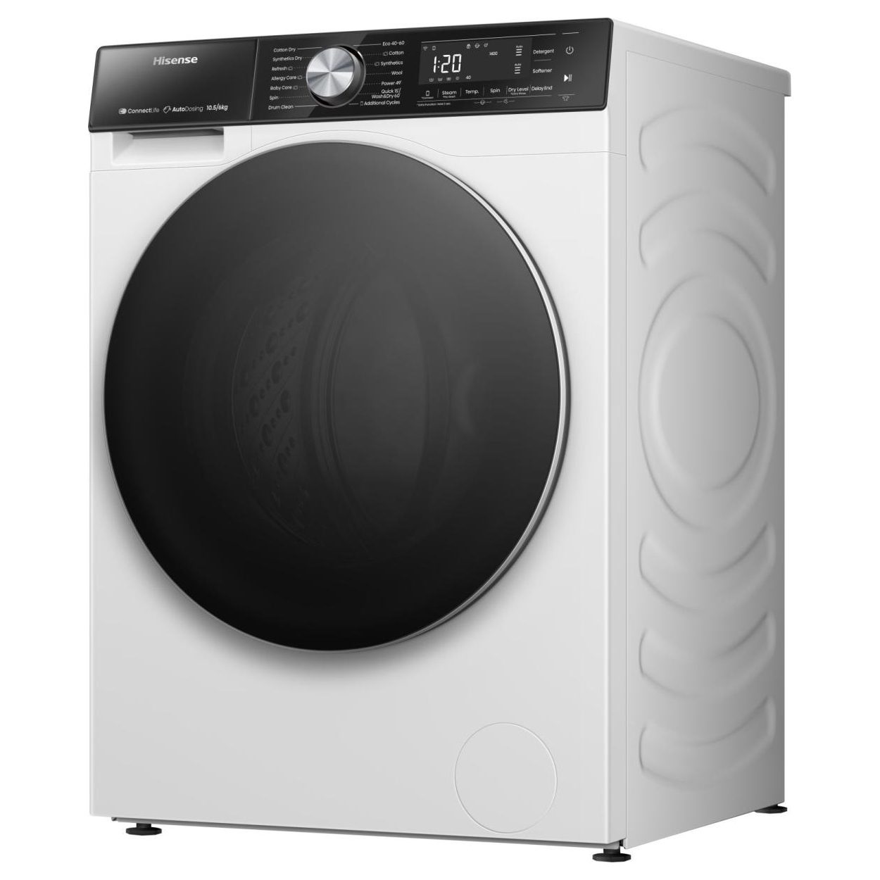 Hisense 10.5kg/6kg 5S Series Autodose WiFi Enabled Washer Dryer WD5S1045BW - White Hisense 10.5kg/6kg 5S Series Autodose WiFi Enabled Washer Dryer WD5S1045BW - White