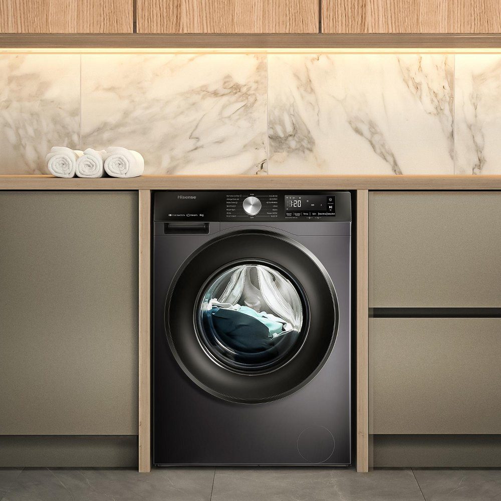 Hisense 8kg 3S Series Washing Machine 1400rpm WF3S8043BB3 - Black Hisense 8kg 3S Series Washing Machine 1400rpm WF3S8043BB3 - Black