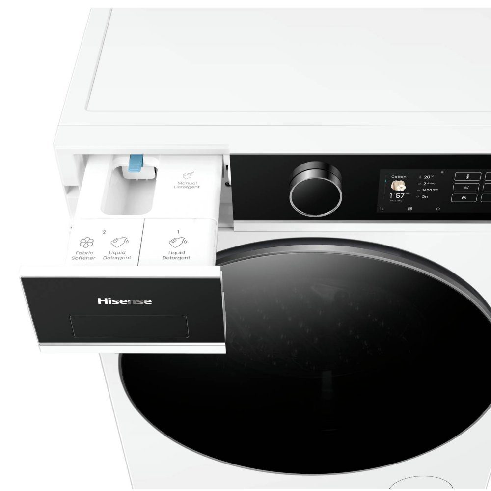 Hisense 12kg 5I KitchenFit Series AutoDose WiFi enabled Washing Machine 1400rpm WF5I1245BWR - White Hisense 12kg 5I KitchenFit Series AutoDose WiFi enabled Washing Machine 1400rpm WF5I1245BWR - White