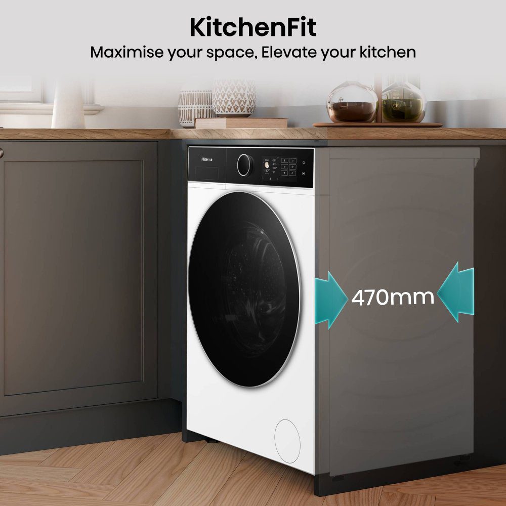 Hisense 9kg 5I KitchenFit Series Washing Machine 1400rpm WF5I9043BWFS - White Hisense 9kg 5I KitchenFit Series Washing Machine 1400rpm WF5I9043BWFS - White
