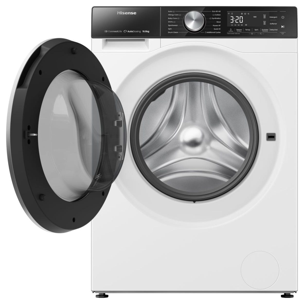 Hisense 10.5kg 5S Series Autodose WiFi-Enabled Washing Machine 1400rpm WF5S1045BW - White Hisense 10.5kg 5S Series Autodose WiFi-Enabled Washing Machine 1400rpm WF5S1045BW - White