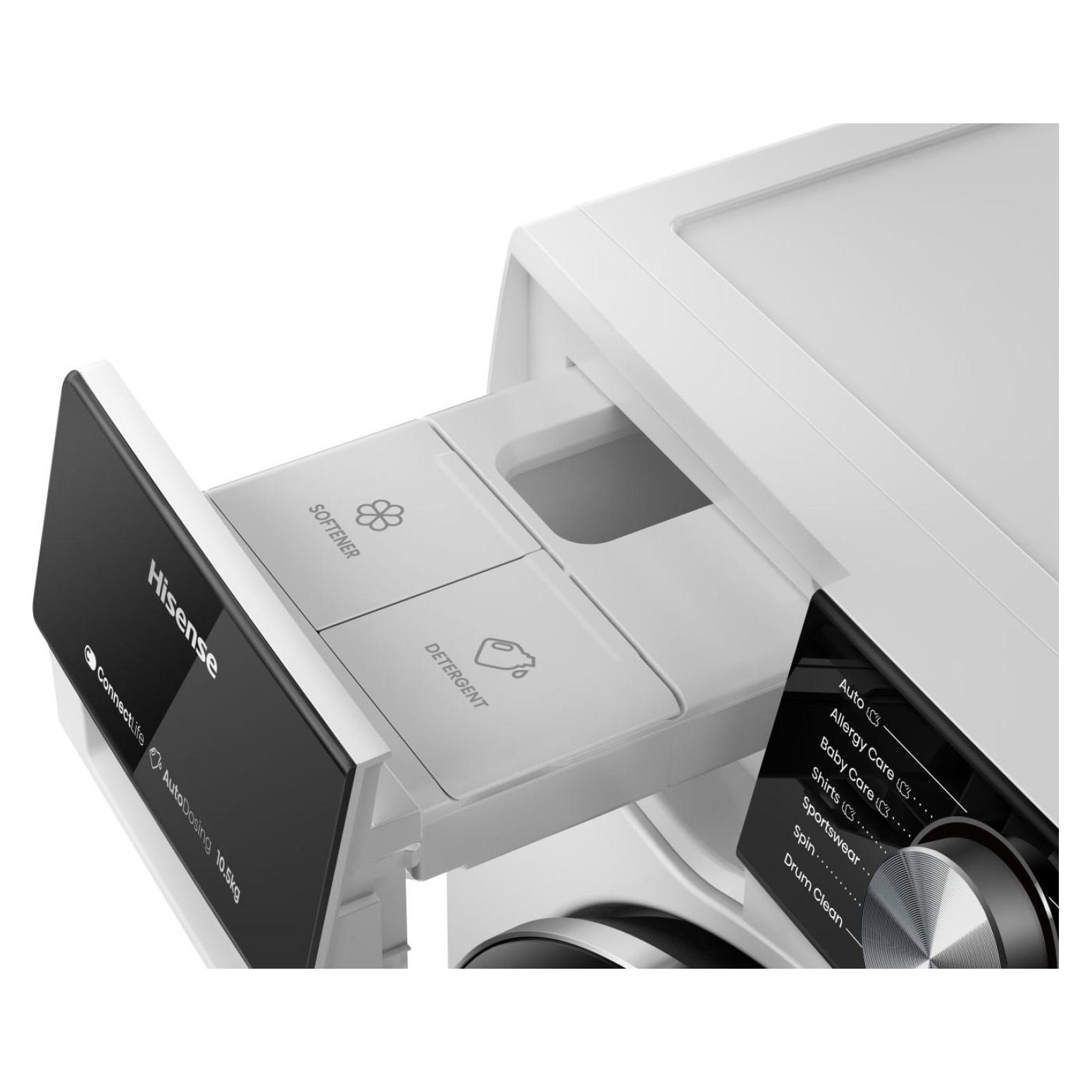 Hisense 10.5kg 5S Series Autodose WiFi-Enabled Washing Machine 1400rpm WF5S1045BW - White Hisense 10.5kg 5S Series Autodose WiFi-Enabled Washing Machine 1400rpm WF5S1045BW - White
