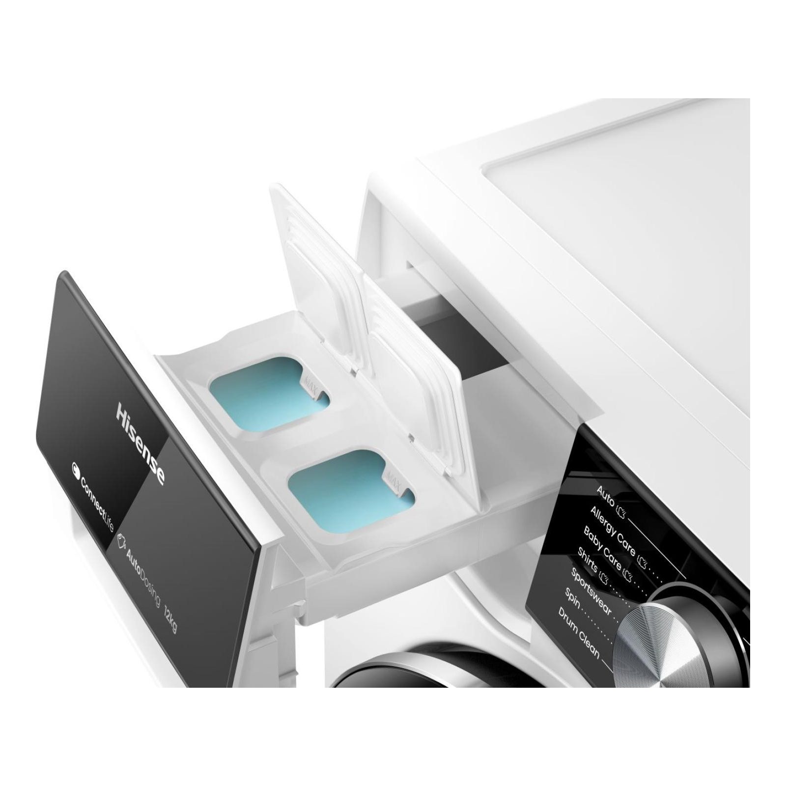 Hisense 12kg 5S Series Autodose WiFi-Enabled Washing Machine 1400rpm WF5S1245BW - White Hisense 12kg 5S Series Autodose WiFi-Enabled Washing Machine 1400rpm WF5S1245BW - White